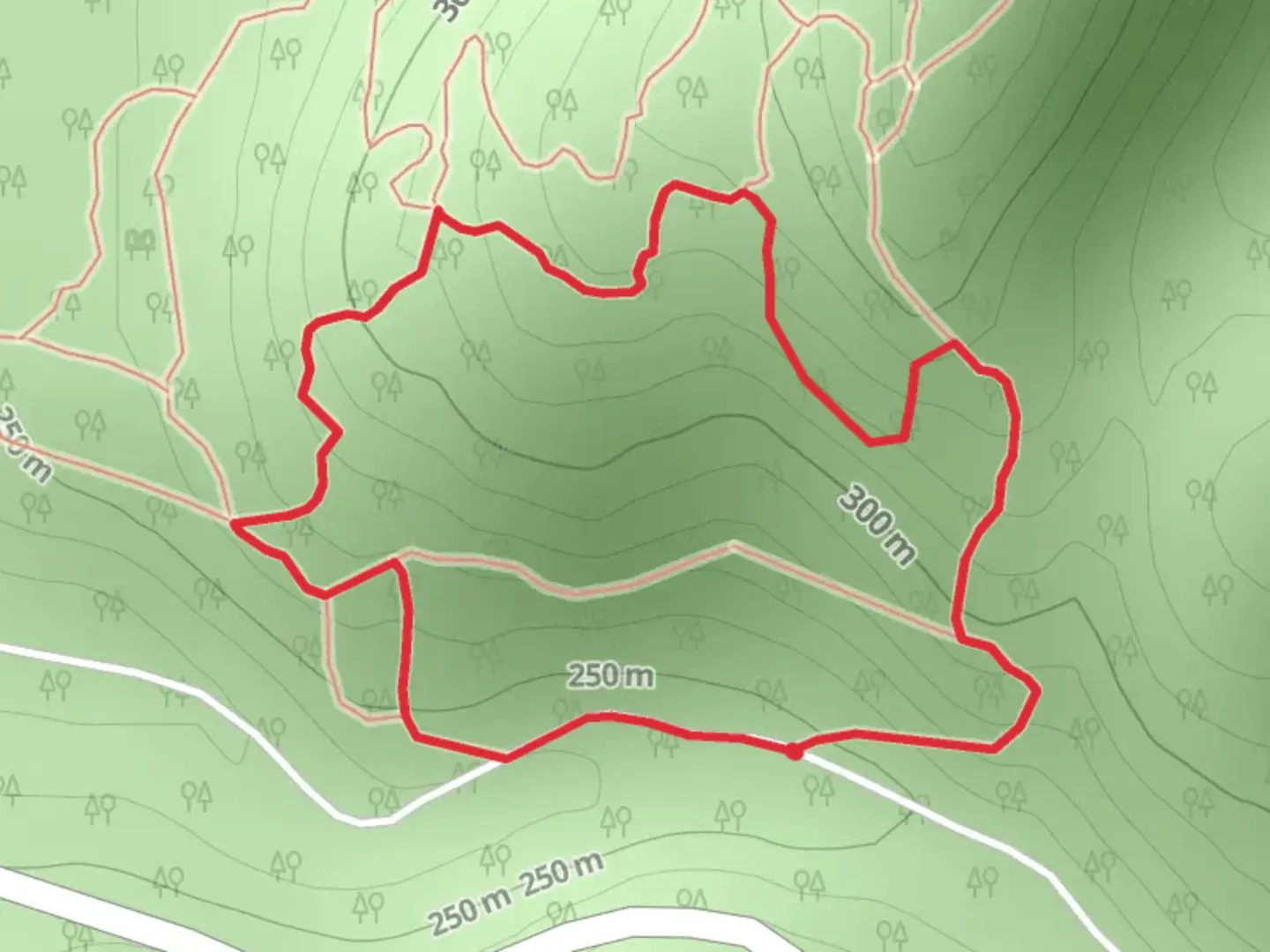 An image depicting the trail Burnbrae Road Loop and its surrounding area.