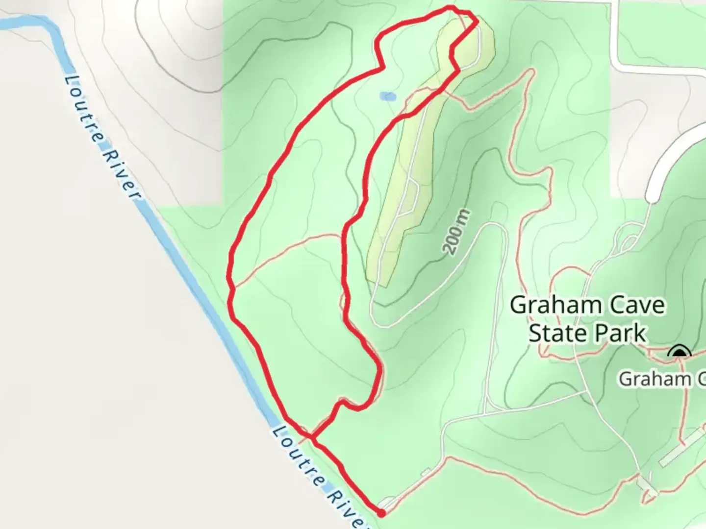 An image depicting the trail Loutre River Trail Loop and its surrounding area.