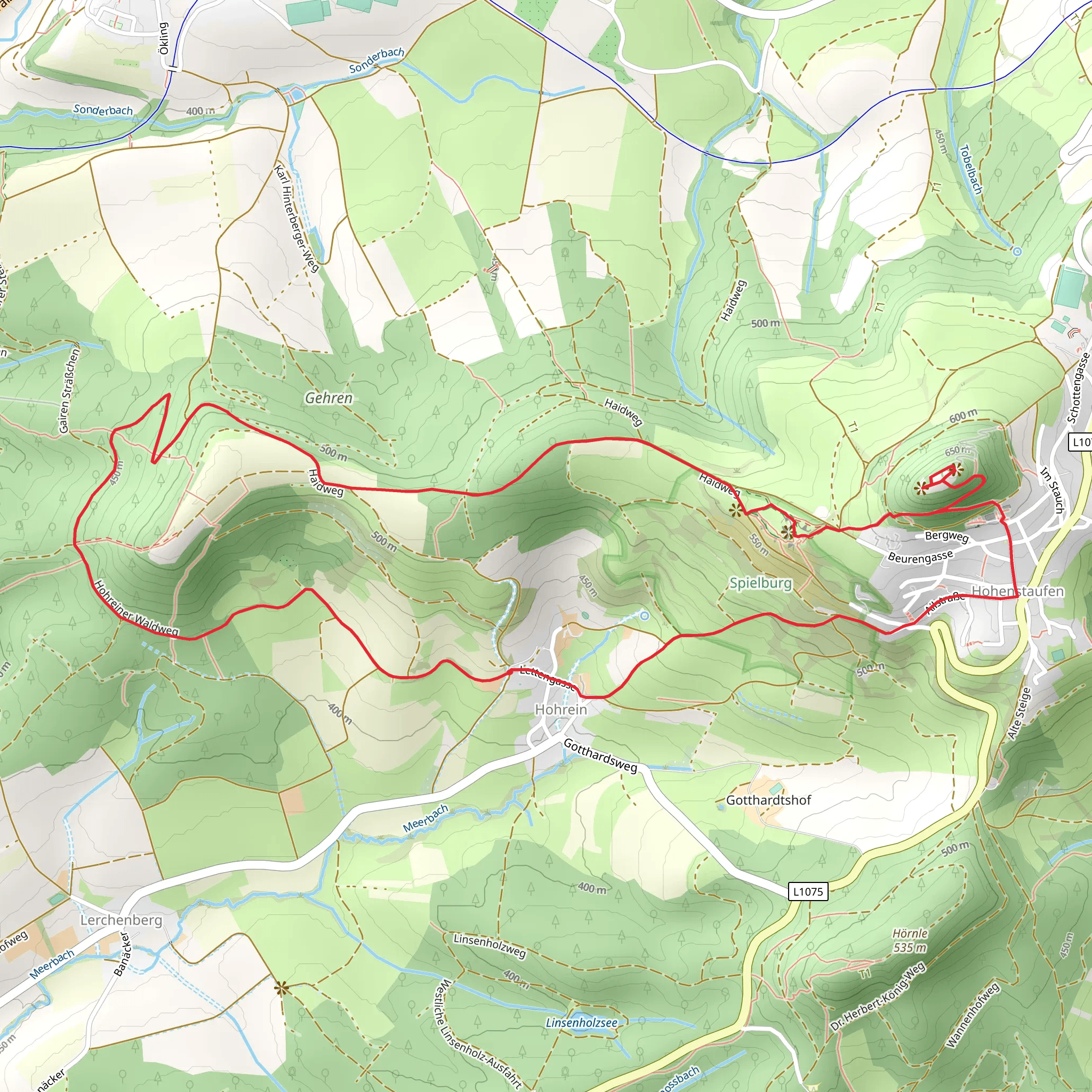 Hohenstaufen via Nebenlinie des Sav mobile static map