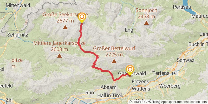Dream Path - Traumpfad - Munich to Venice stage 8 Map