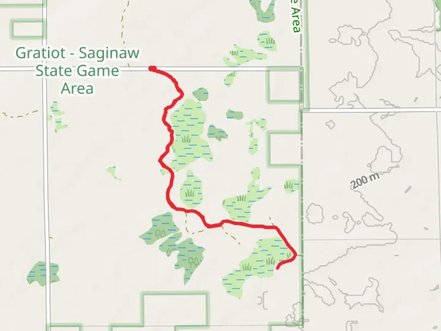 An image depicting the trail Gratiot Saginaw State Area Walk and its surrounding area.