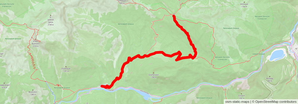 Gstatterboden to Ennstaler Hut Trail stage 2 Map