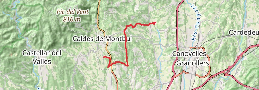 GR 97 - From Tordera to Llobregat stage 3 Map