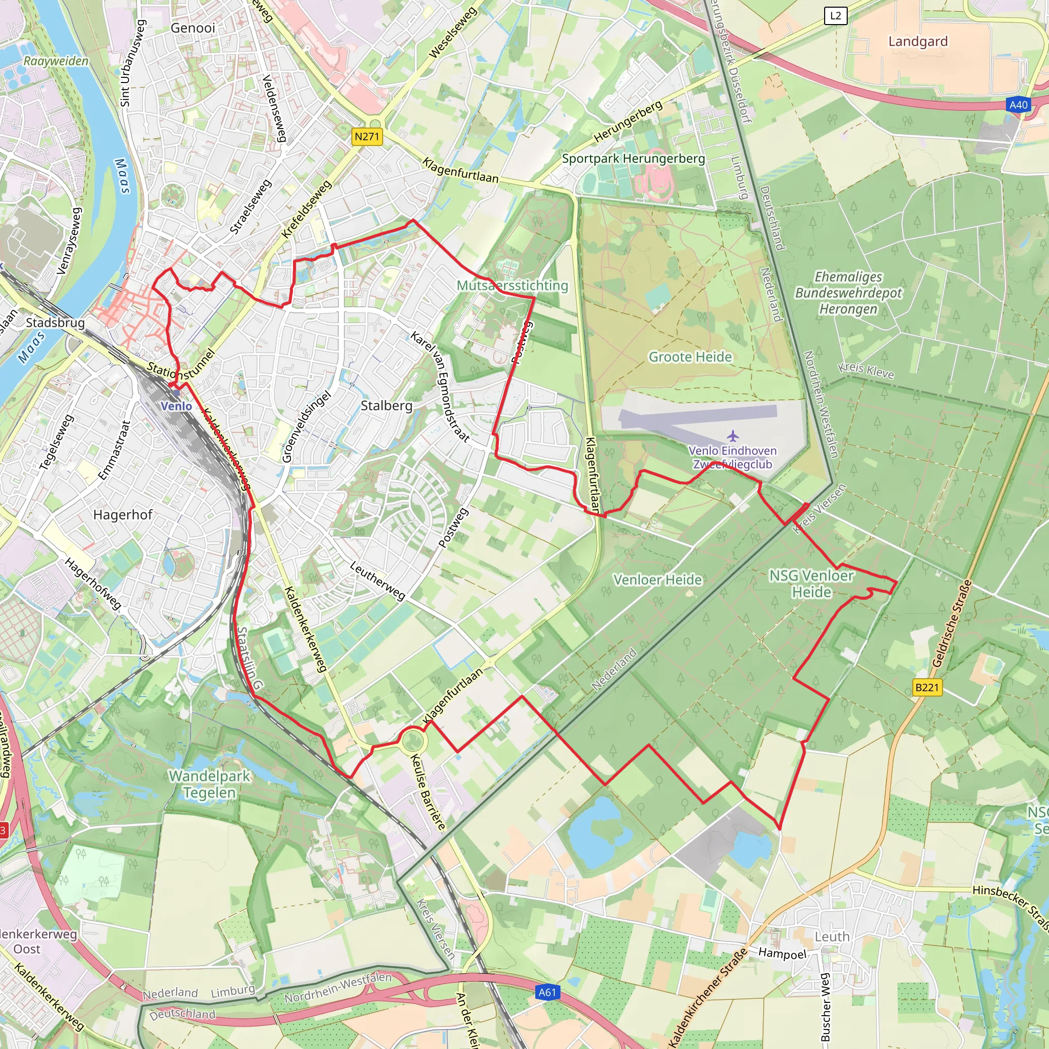 Bovenste Molen Weg and Groote Heide Loop mobile static map