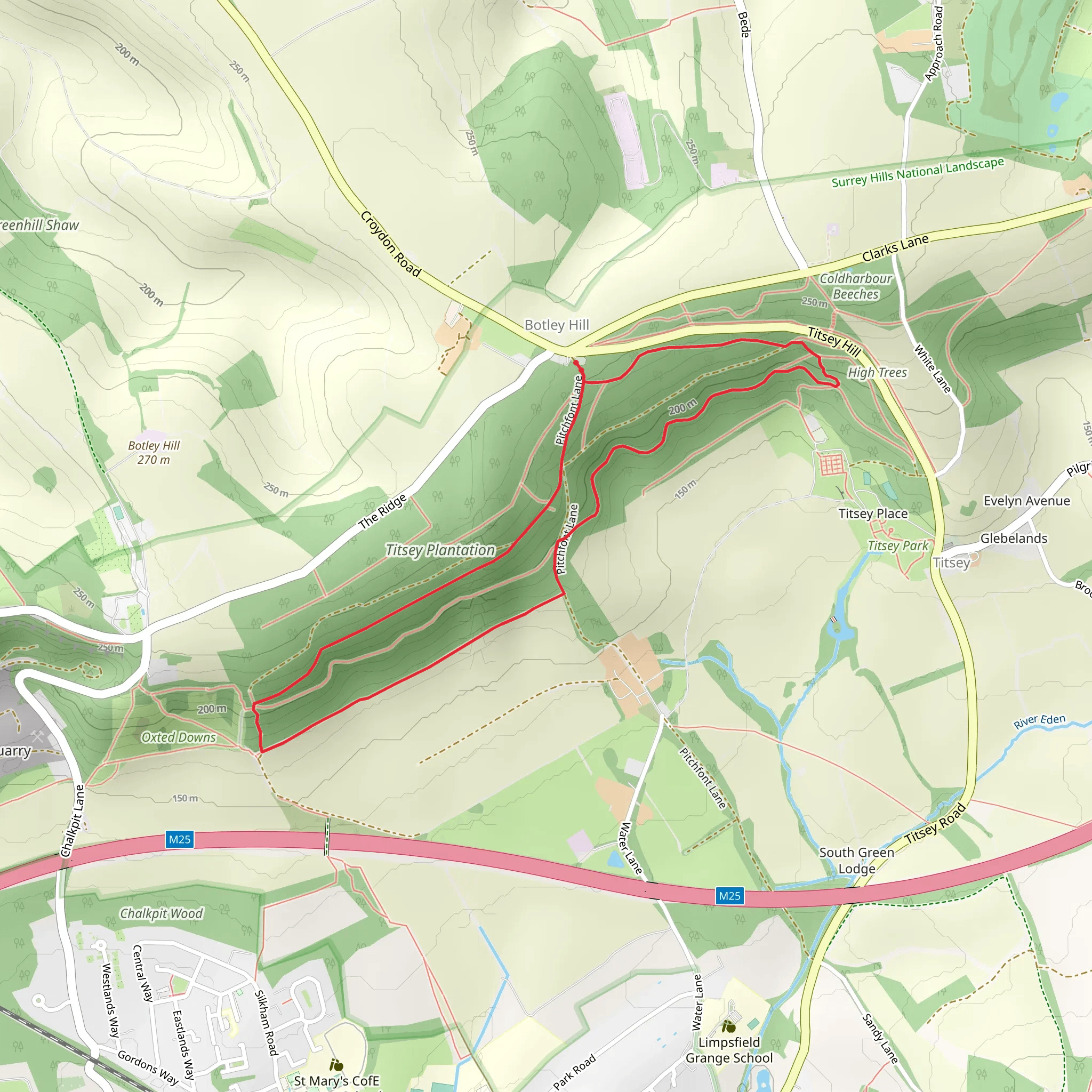 Titsey Plantation Loop mobile static map
