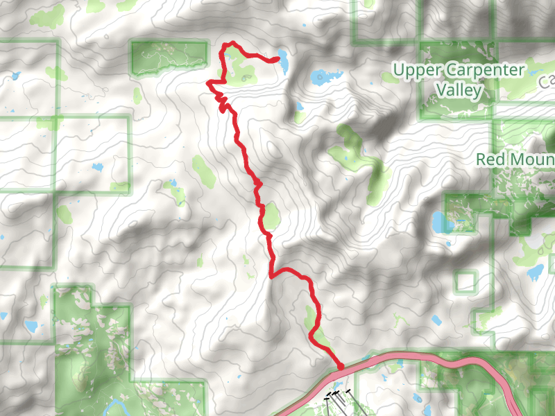 Paradise Lake via PCT California Trail mobile static map