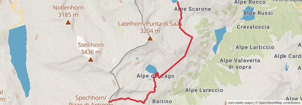 Sentiero Italia - Alps Section stage 123 Map