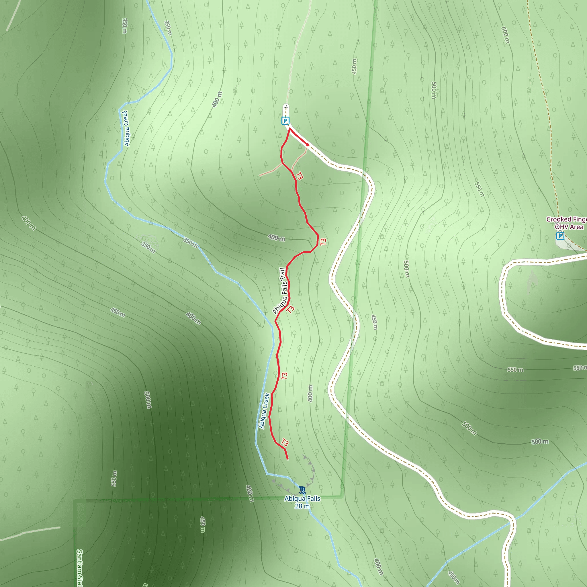 Abiqua Falls Trail mobile static map