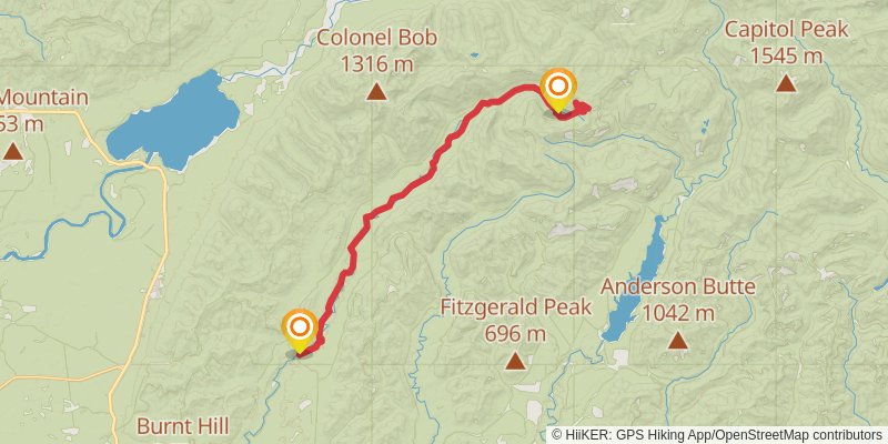 West Fork Humptulips Trail stage 3 Map