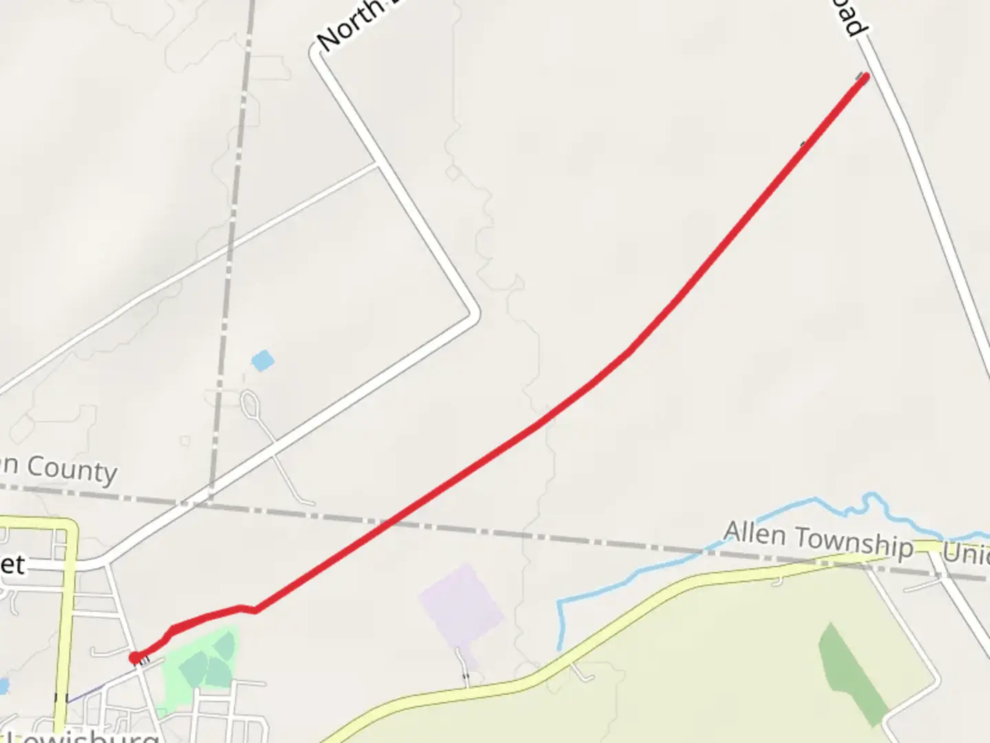 An image depicting the trail North Lewisburg Trail and its surrounding area.