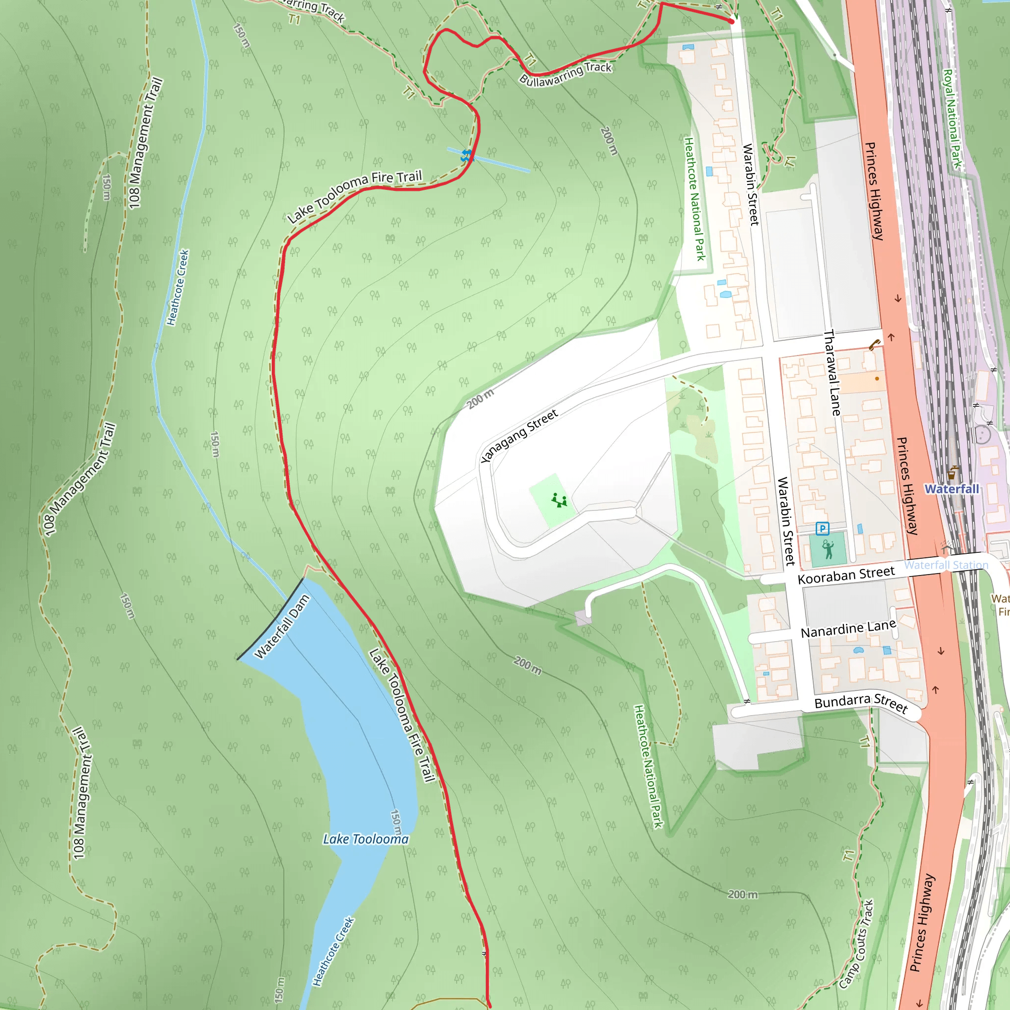 Lake Toolooma Trail mobile static map