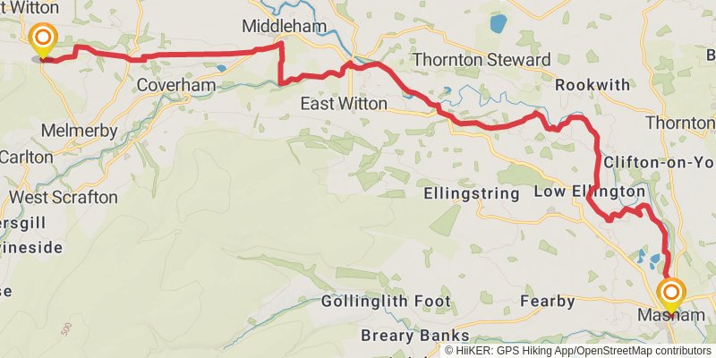 Yoredale Way stage 4 Map