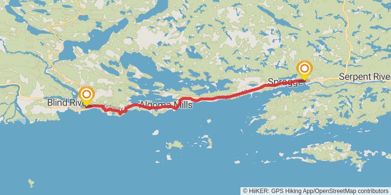 Waterfront Trail stage 121 Map