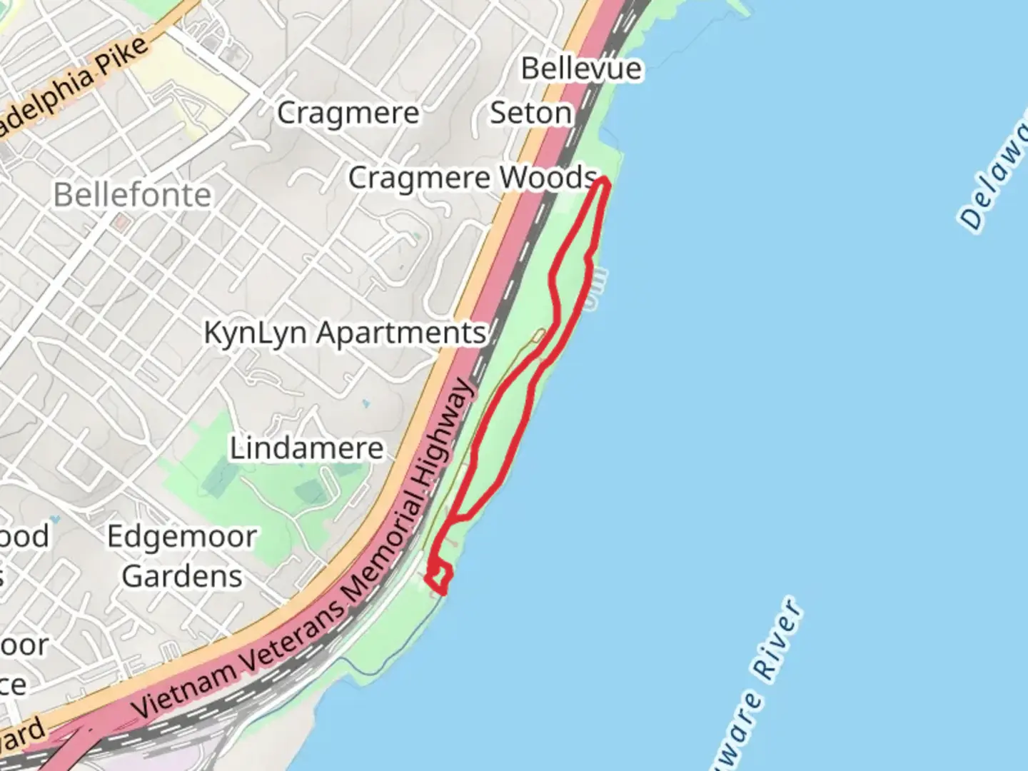 An image depicting the trail Fox Point State Park Loop and its surrounding area.