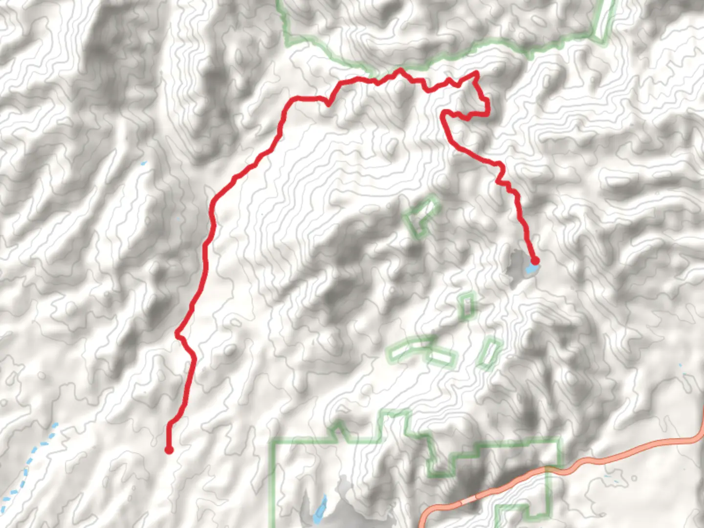 An image depicting the trail North Queen Creek Canyon Road and its surrounding area.