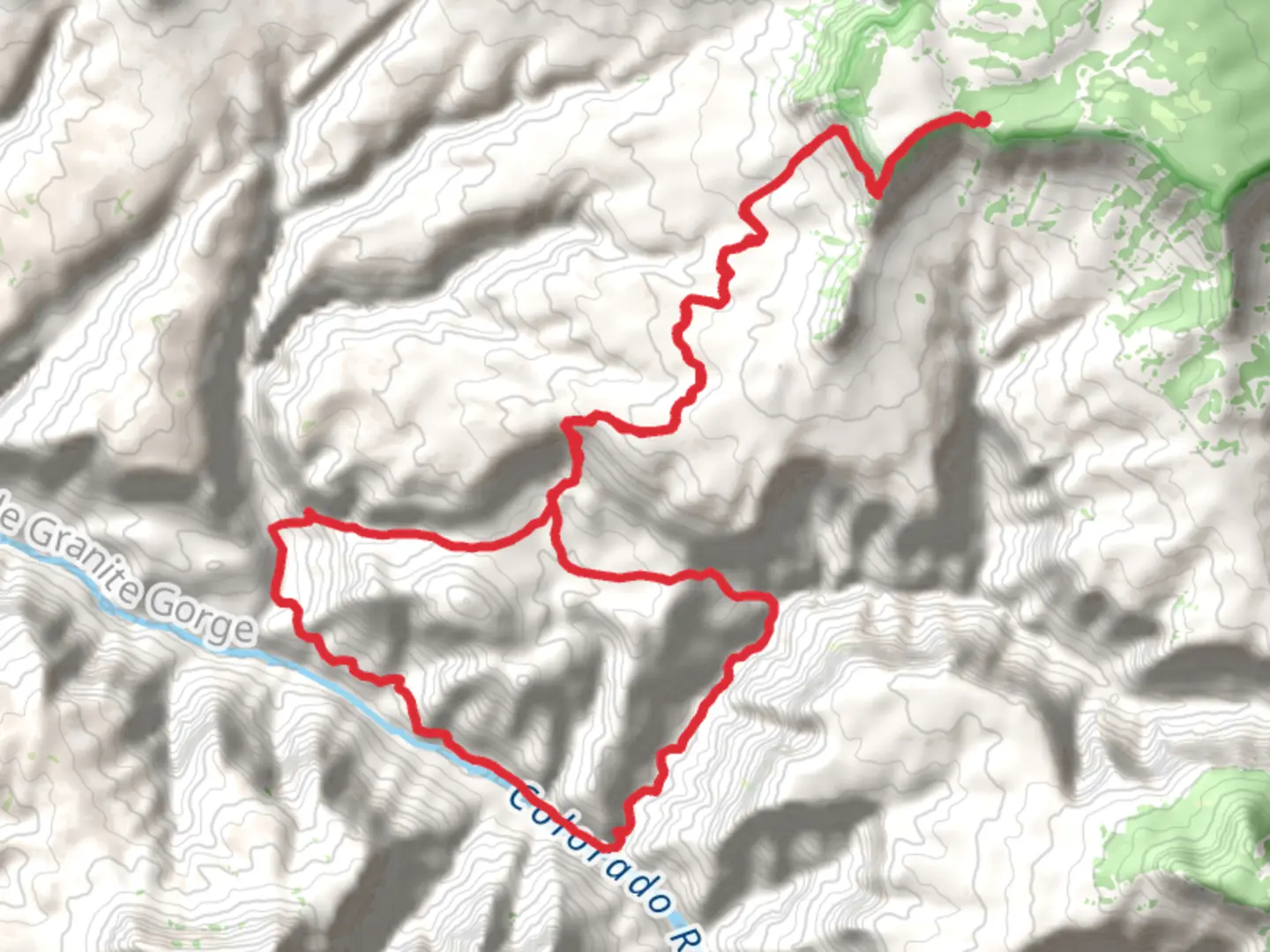 An image depicting the trail Bill Hall, Tapeats Creek and Deer Creek Loop Trail and its surrounding area.