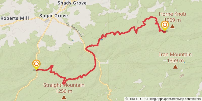 Virginia Highlands Trail stage 4 Map