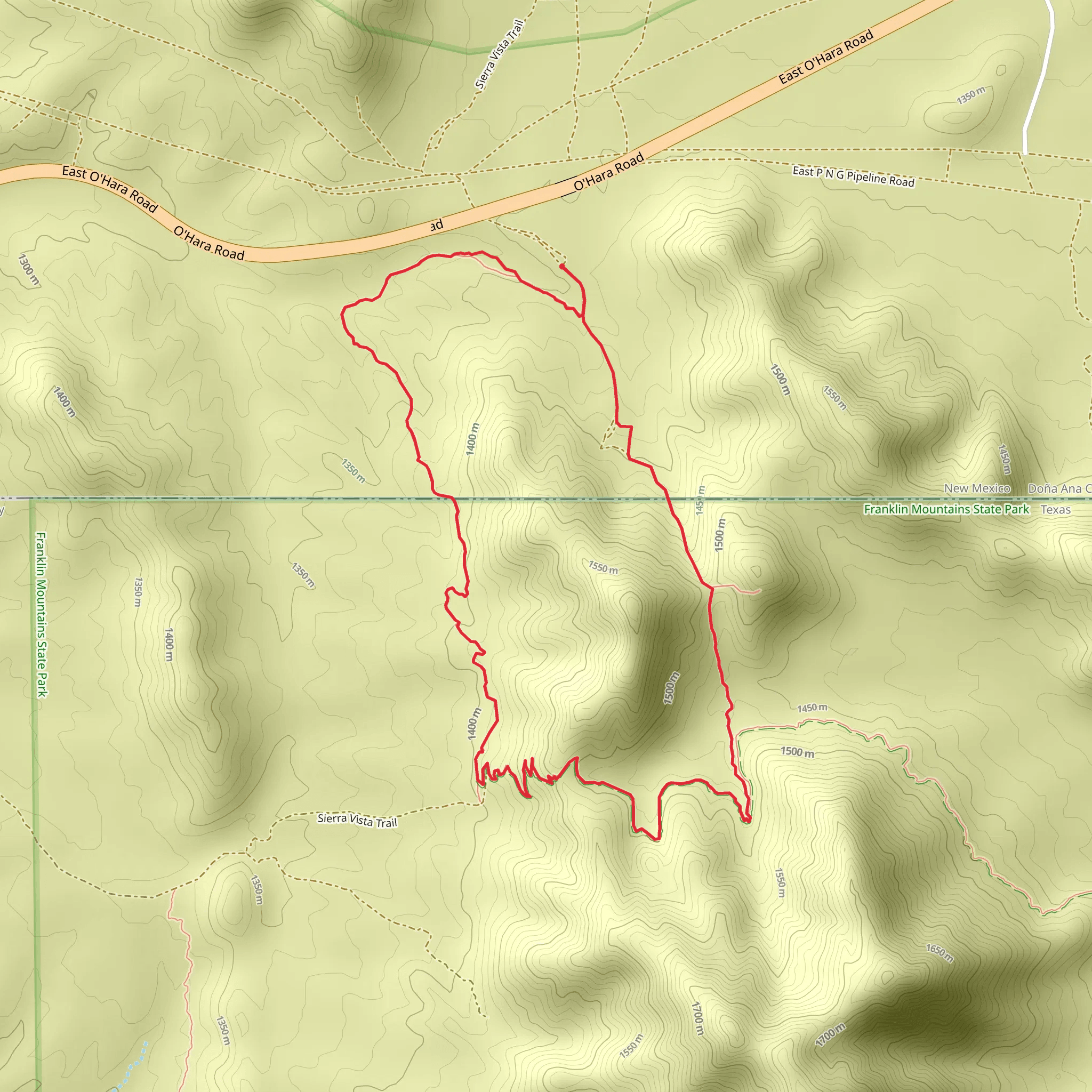 Anthony Gap Cave and Northern Pass Loop mobile static map