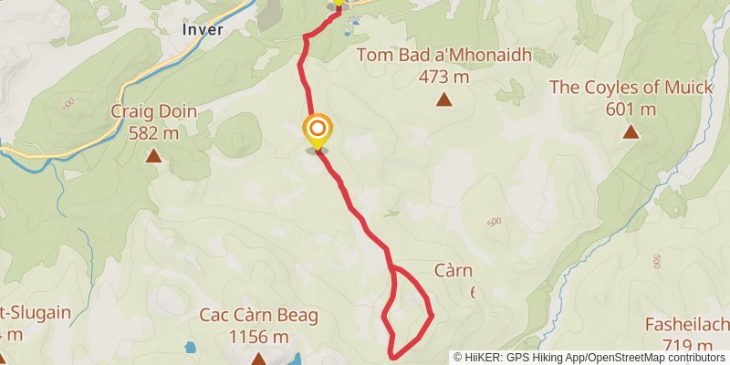 Conachcraig and Caisteal na Caillich Loop from Balmoral stage 2 Map