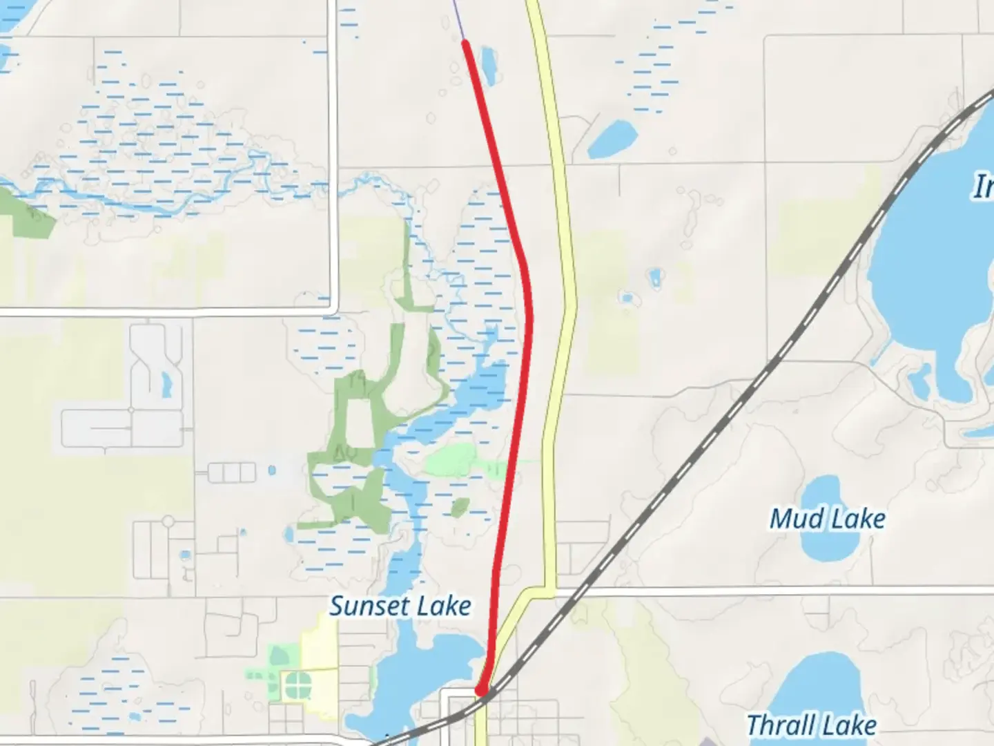 An image depicting the trail Vicksburg Trail Out and Back and its surrounding area.