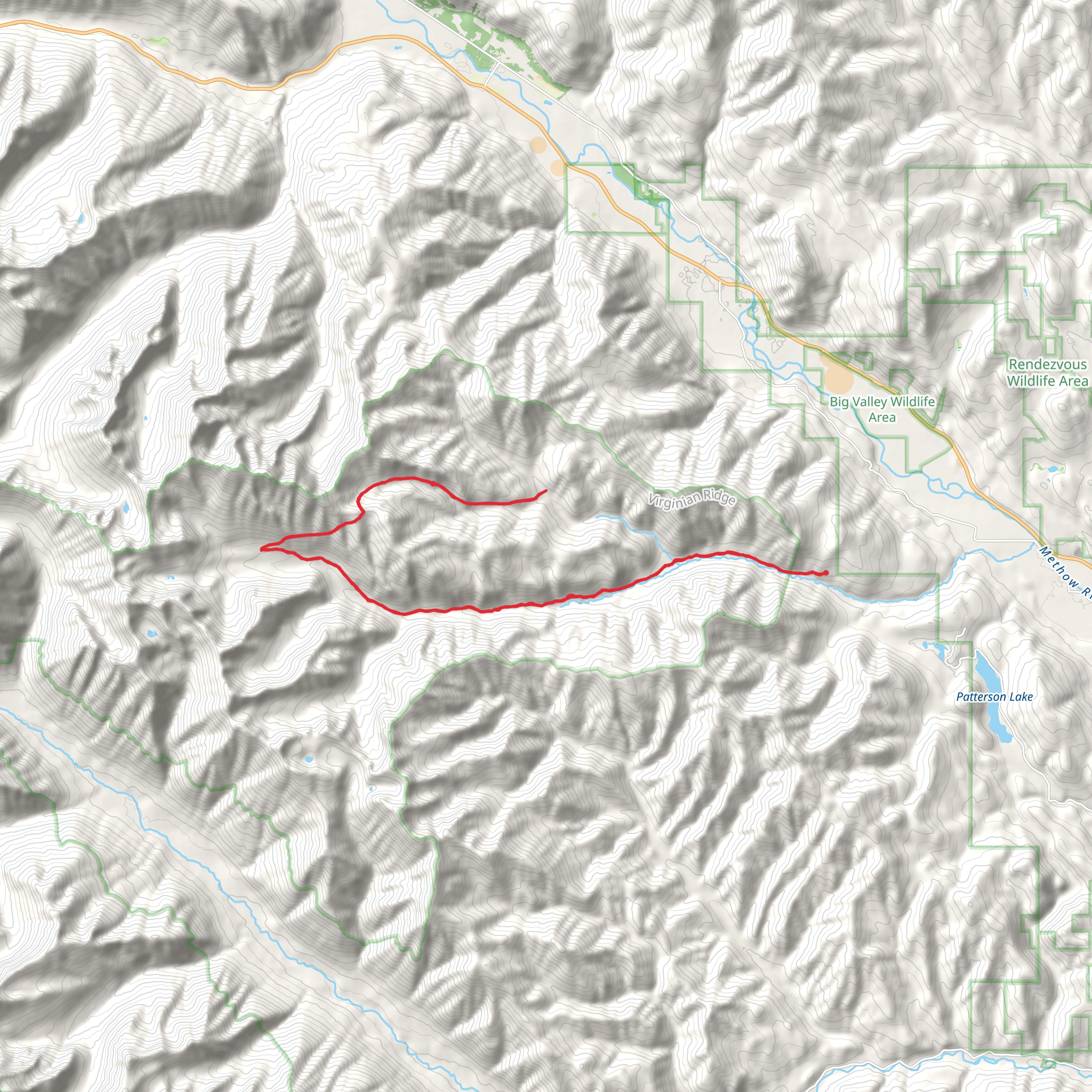 Milton Mountain Trail via Wolf Creek Trail mobile static map