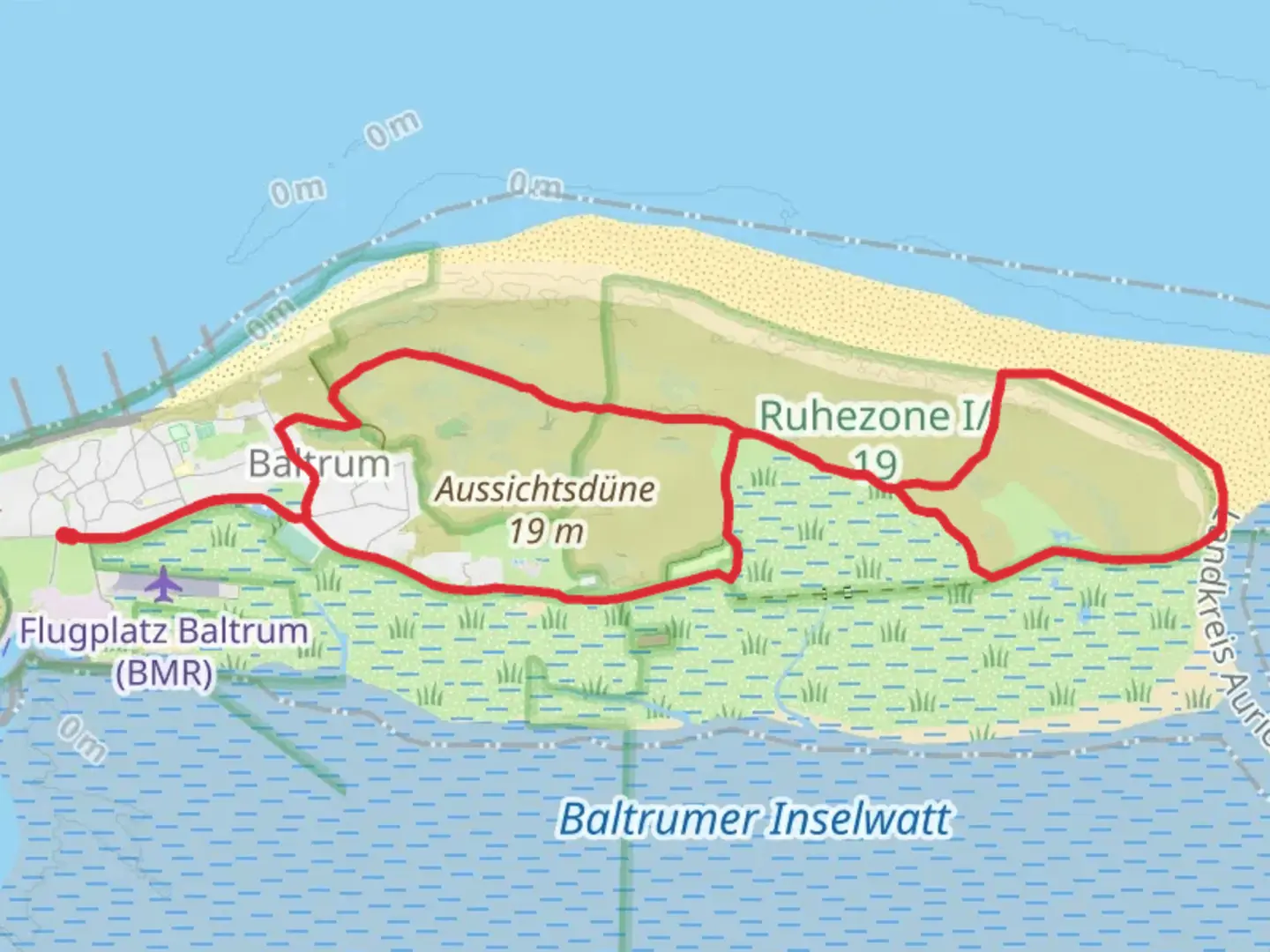 An image depicting the trail Ruhezone via Ost-Kap Abgang and its surrounding area.