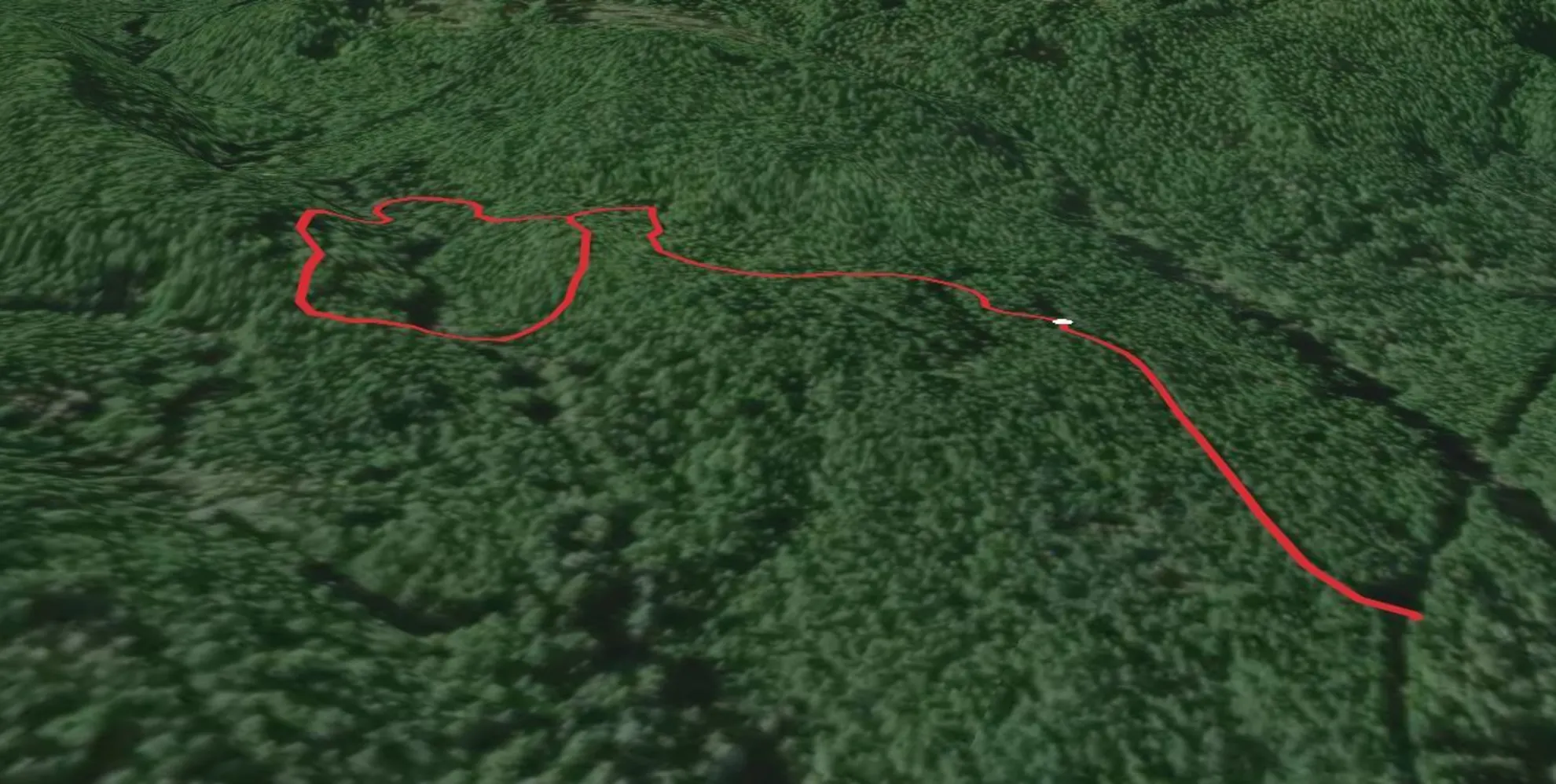 An image depicting the trail Planting Creek Ridge Trail and its surrounding area.