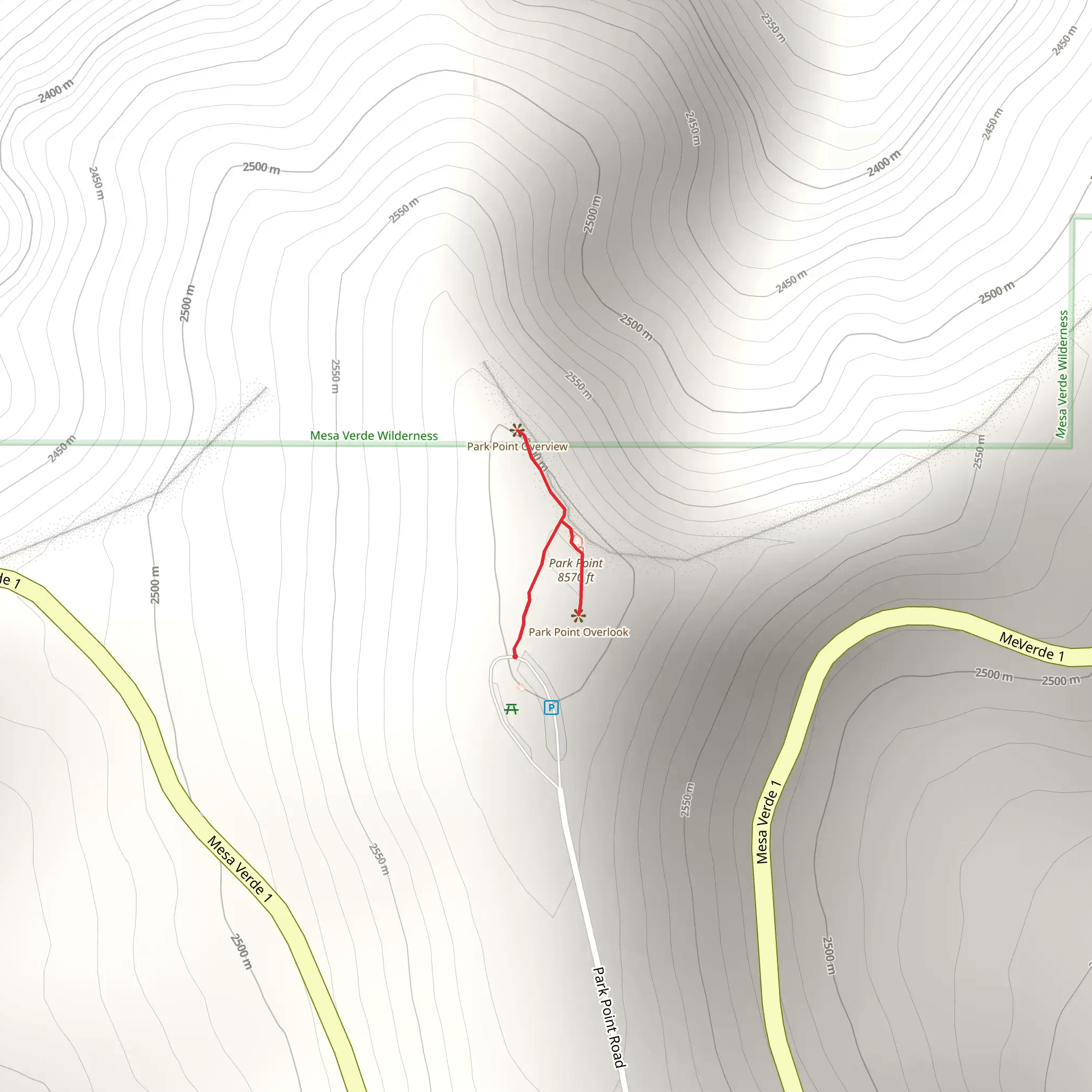 Park Point Overview Trail mobile static map