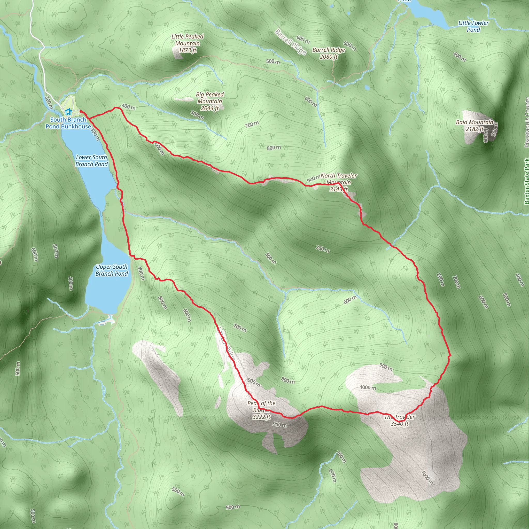 Traveler Mountain Loop Trail mobile static map
