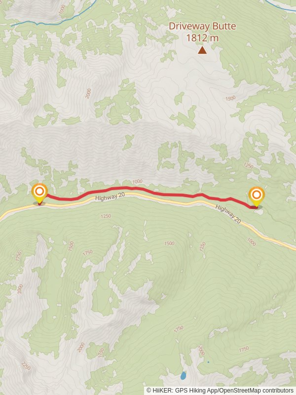 Early Winters Trail mobile static map