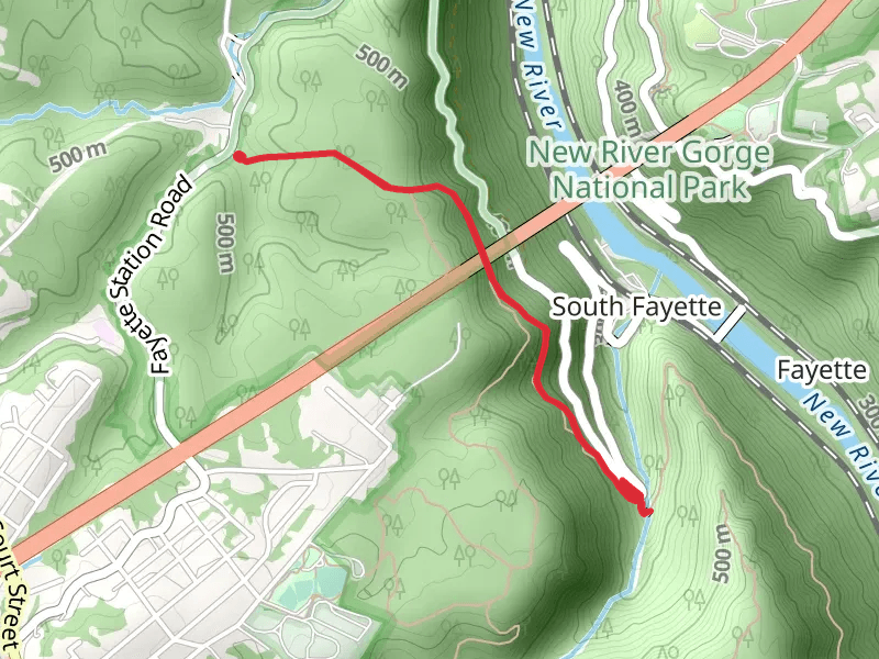 Fayetteville Trail via Bridge Trail