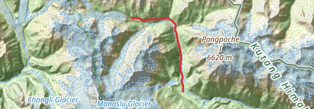 Manaslu Trek stage 9 Map