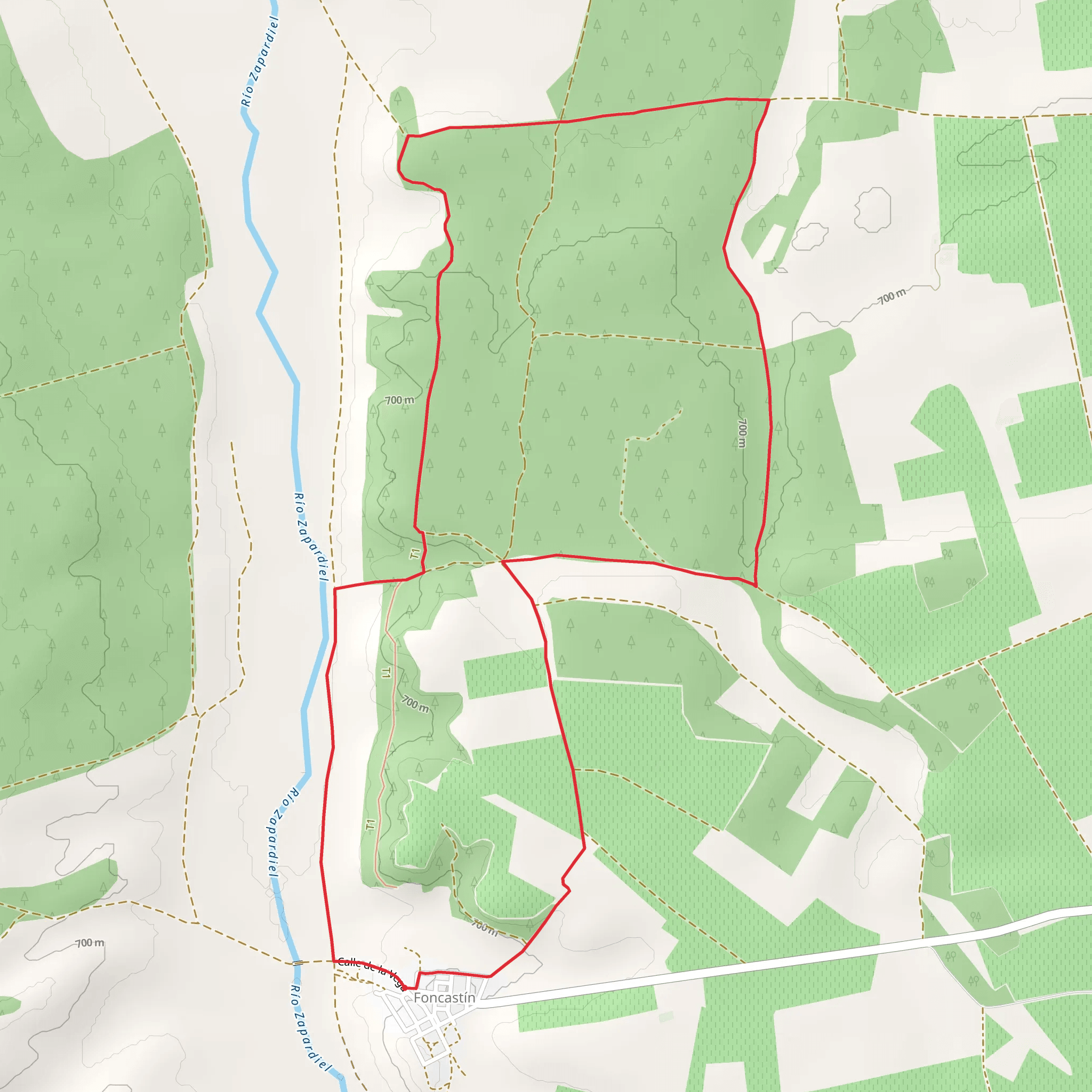 Foncastín Cork Oak Trail PR VA 36 mobile static map