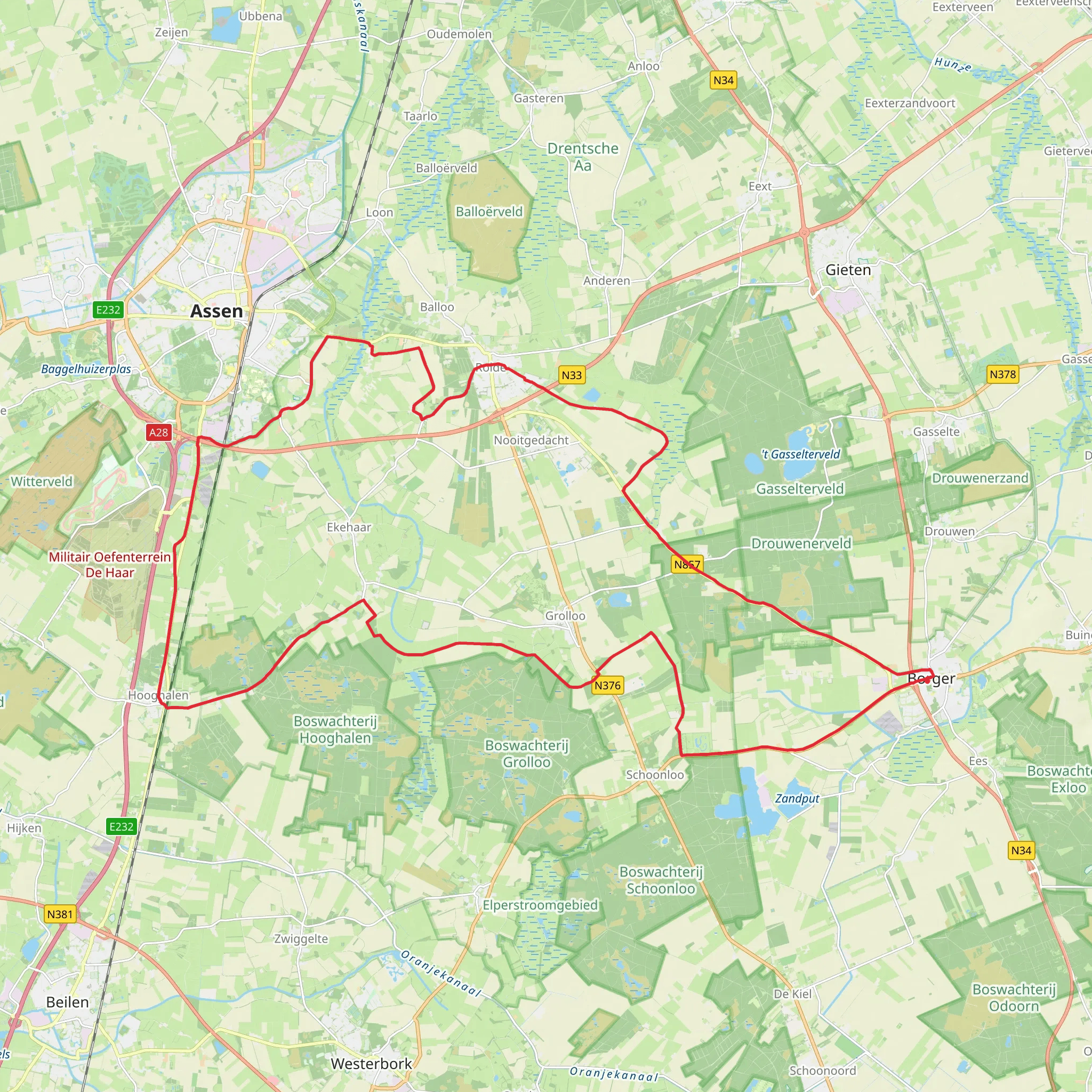 Oosthalen, Amelle and Jacob Trippad Loop mobile static map