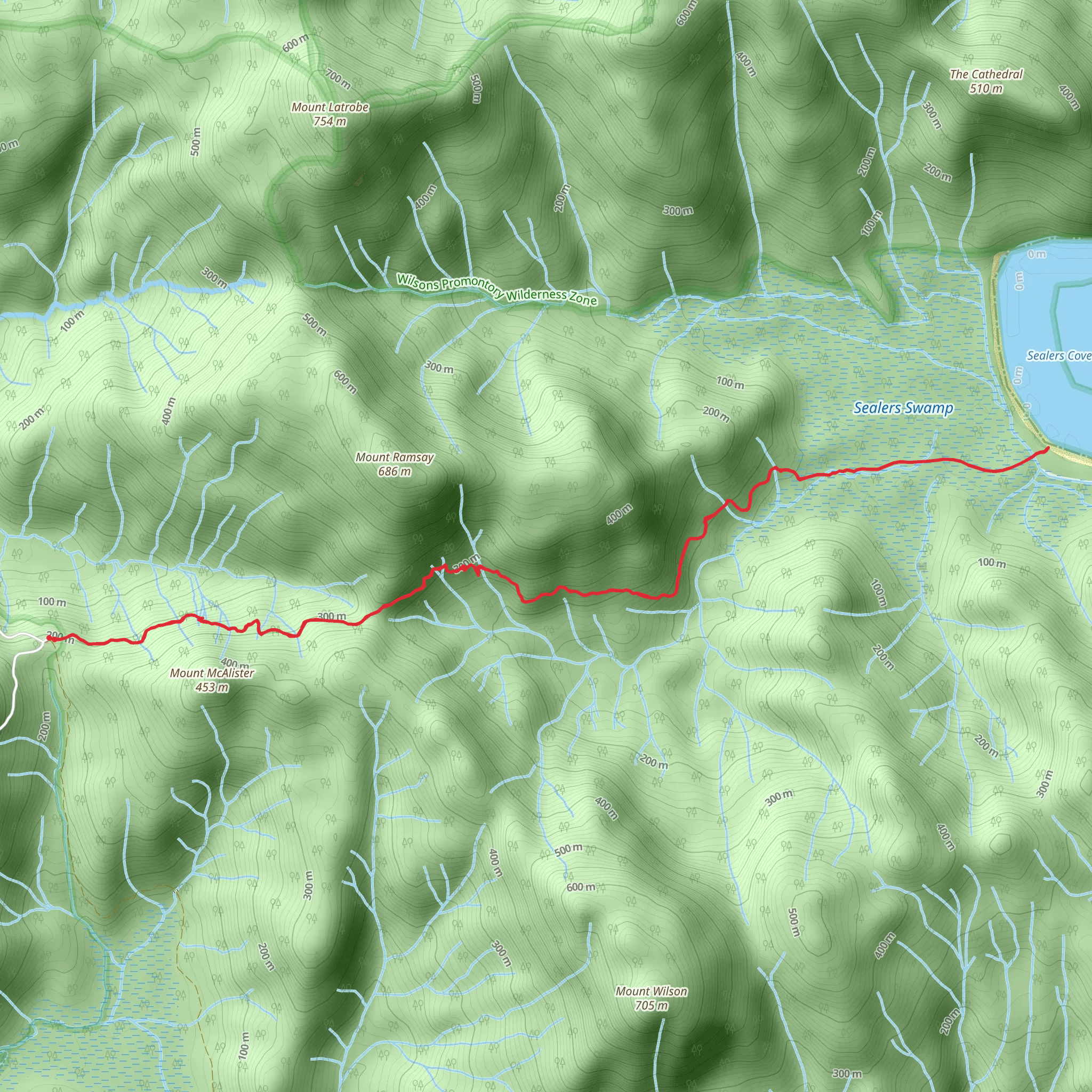 Wilsons Promontory - Sealers Cove Trail mobile static map
