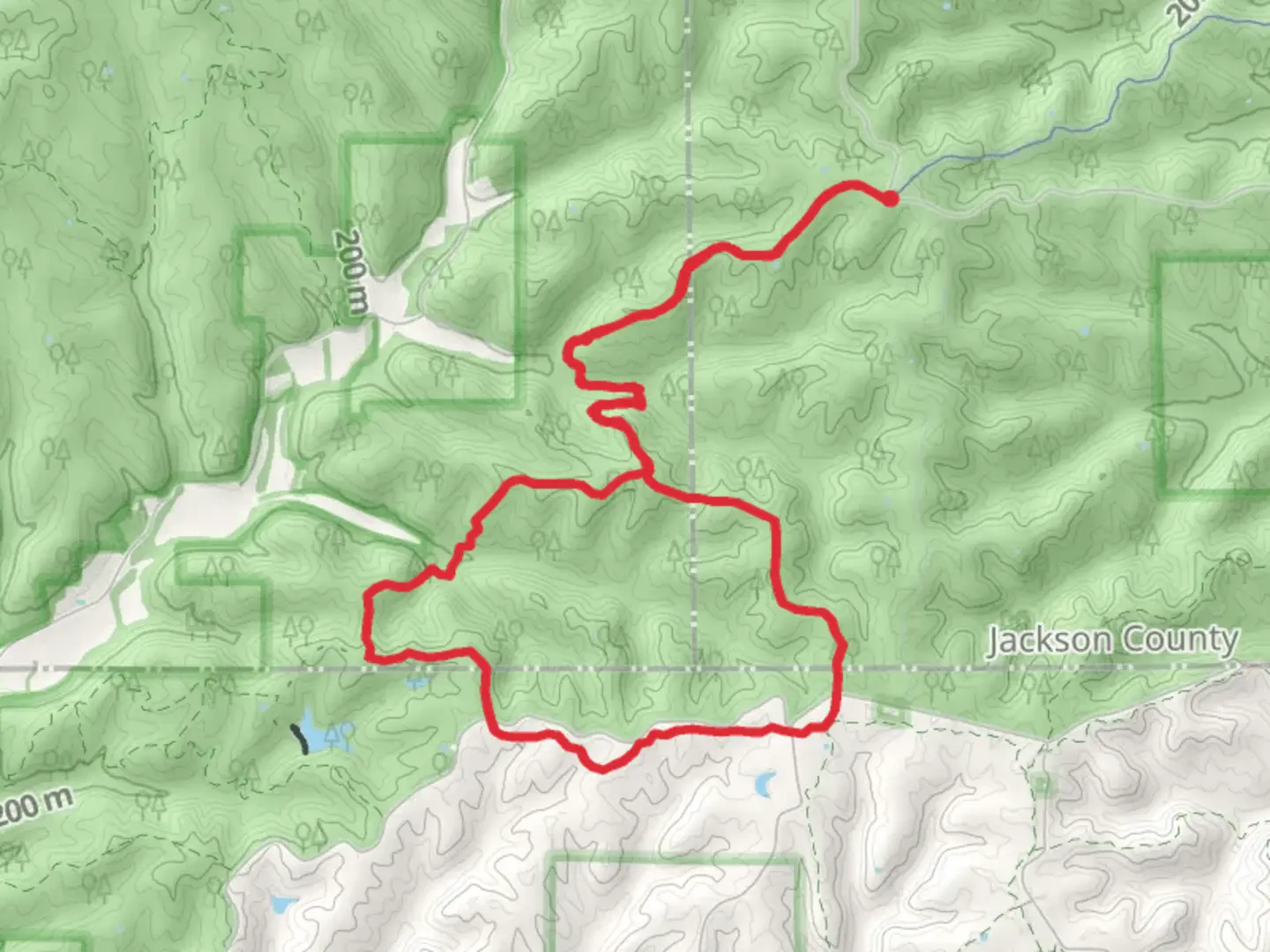 An image depicting the trail Hickory Ridge Trail Loop - 18 and its surrounding area.