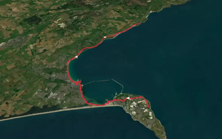 An image depicting the trail England Coast Paths - Southwest S and its surrounding area.