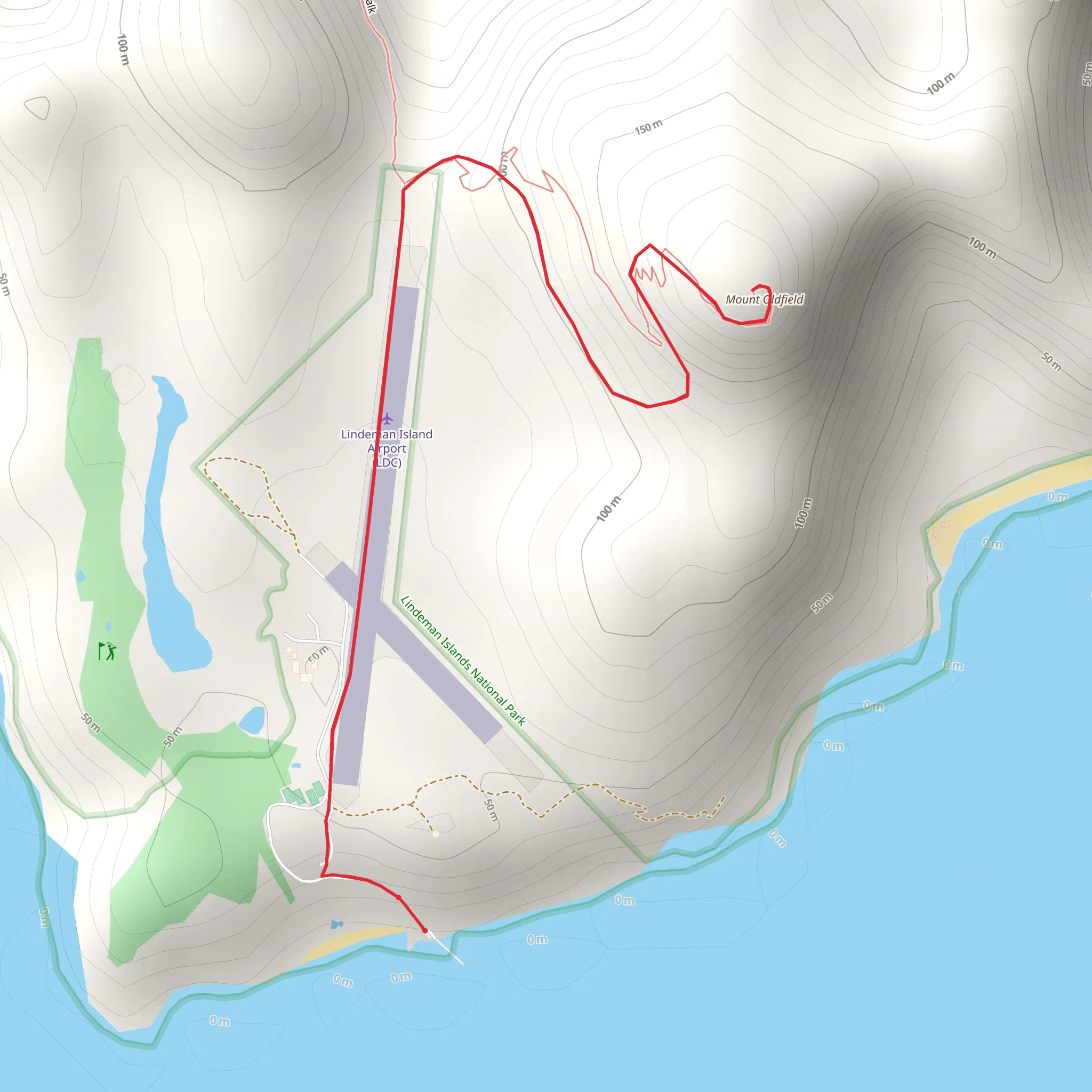 Mt Oldfield Track mobile static map