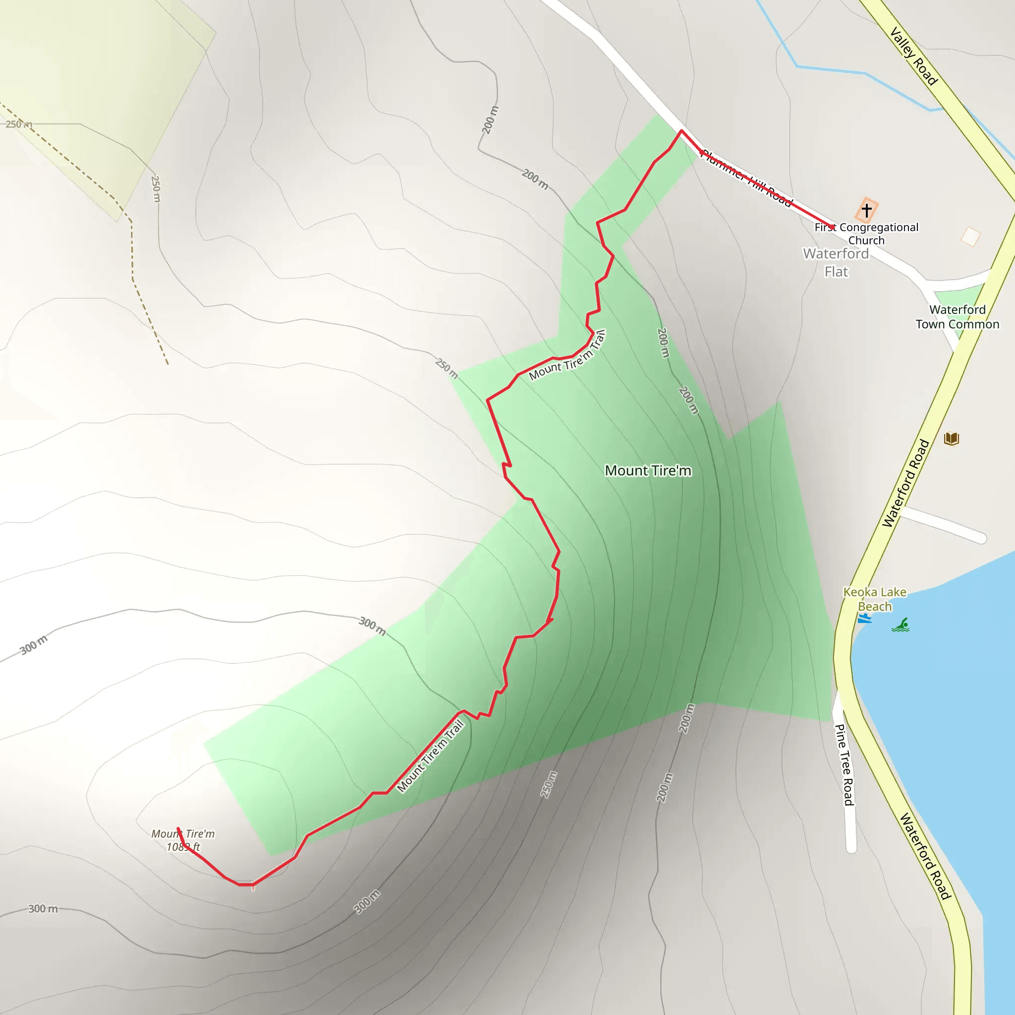 Mount Tire'm Trail mobile static map