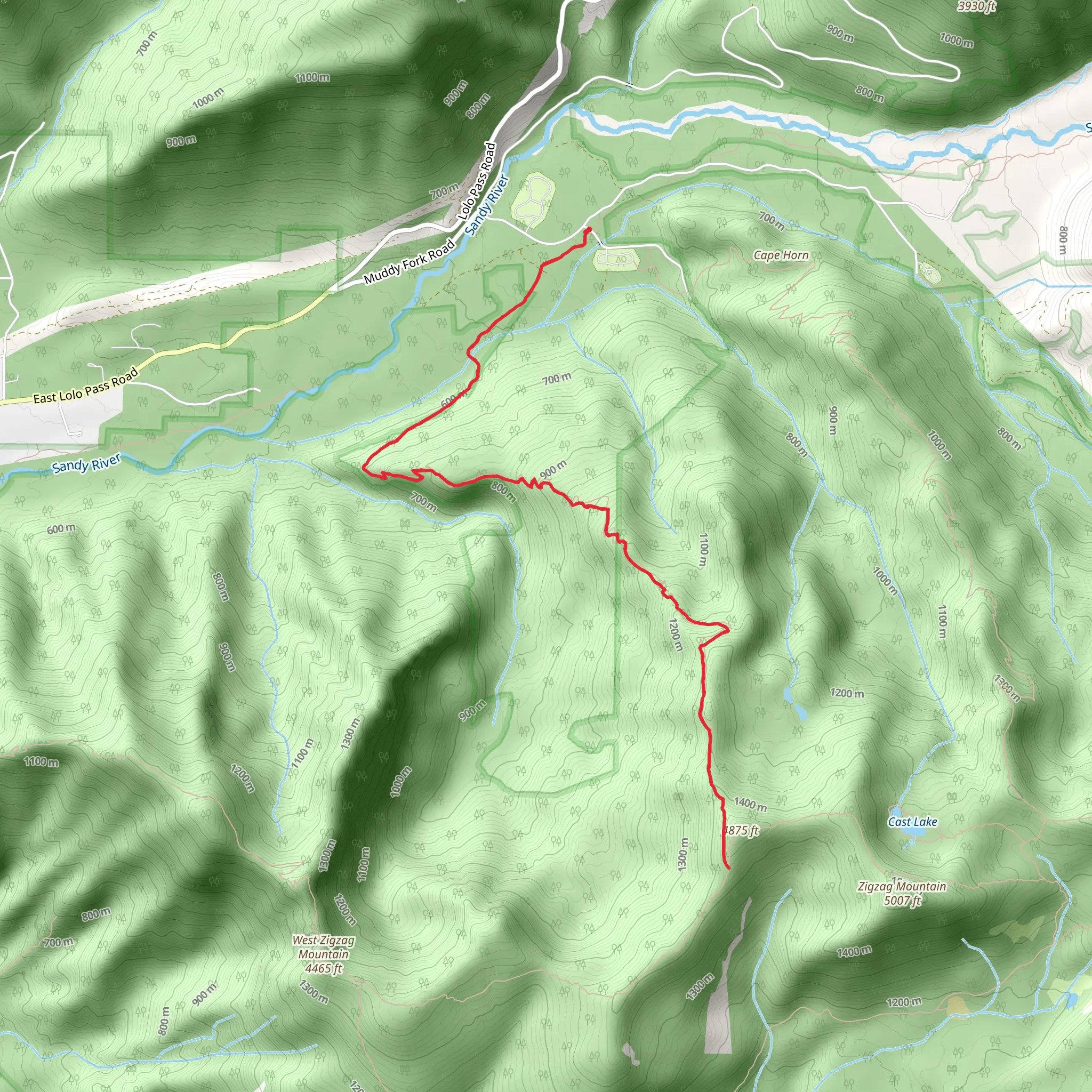 Horseshoe Ridge Trail mobile static map