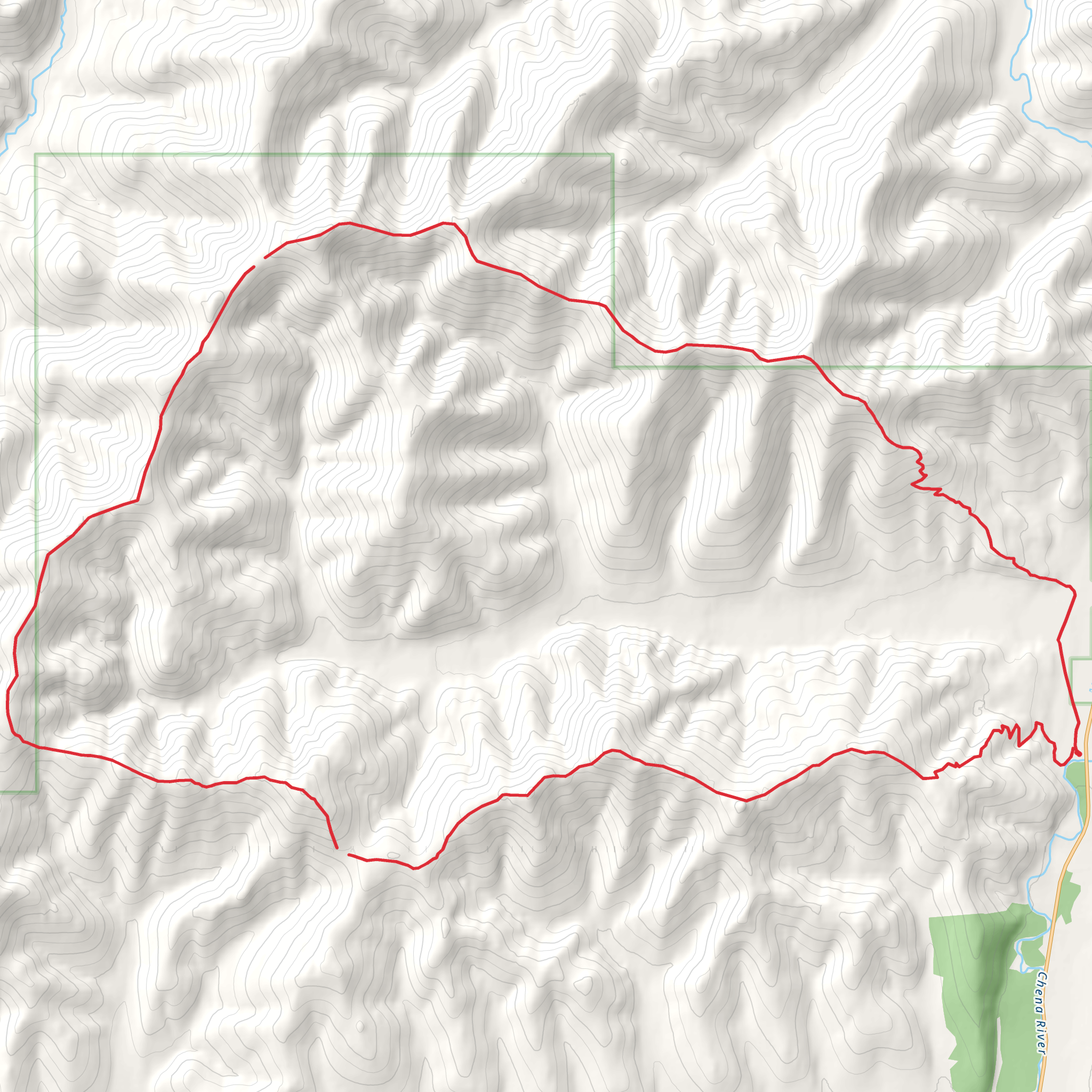 Chena Dome Trail mobile static map