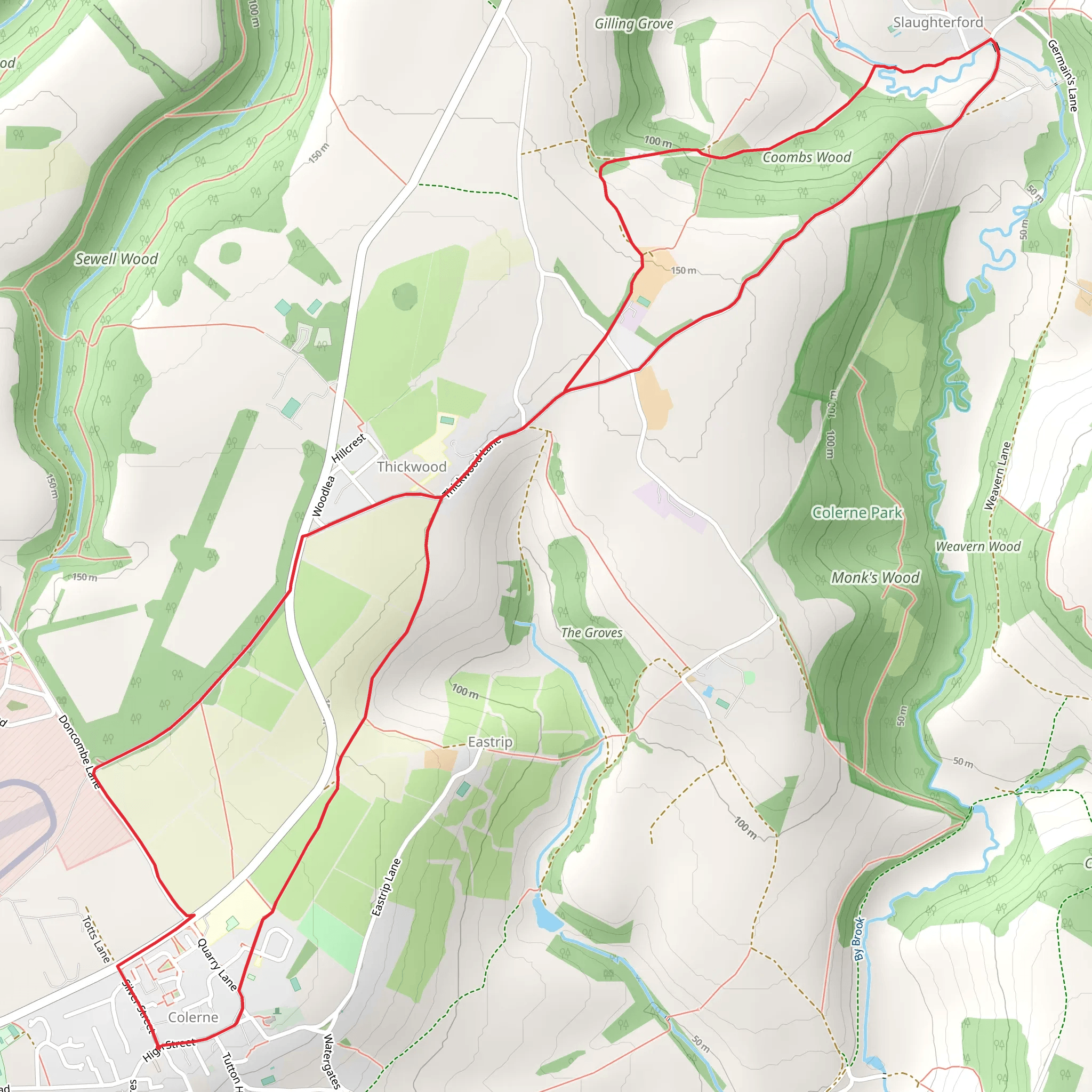 Colerne Heritage Trail mobile static map
