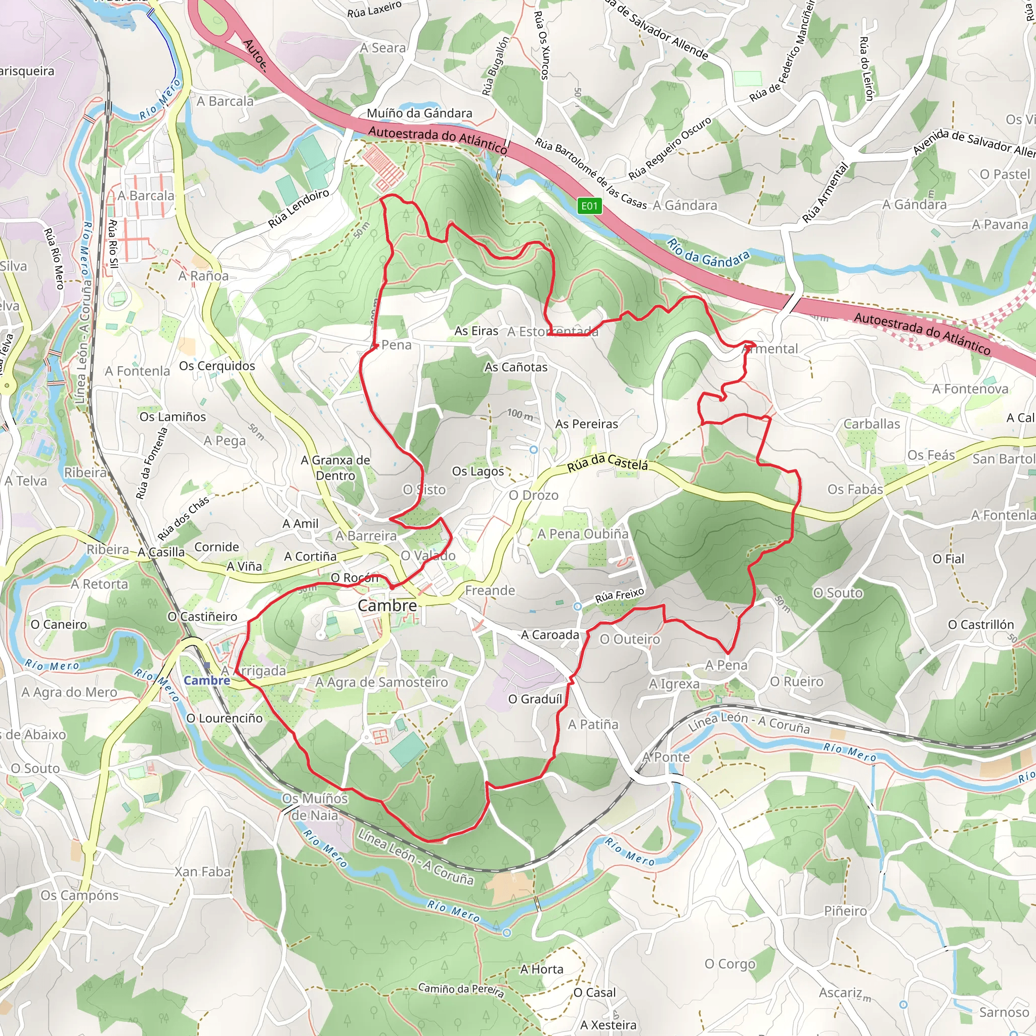 PR G 117 Arredor De Cambre mobile static map