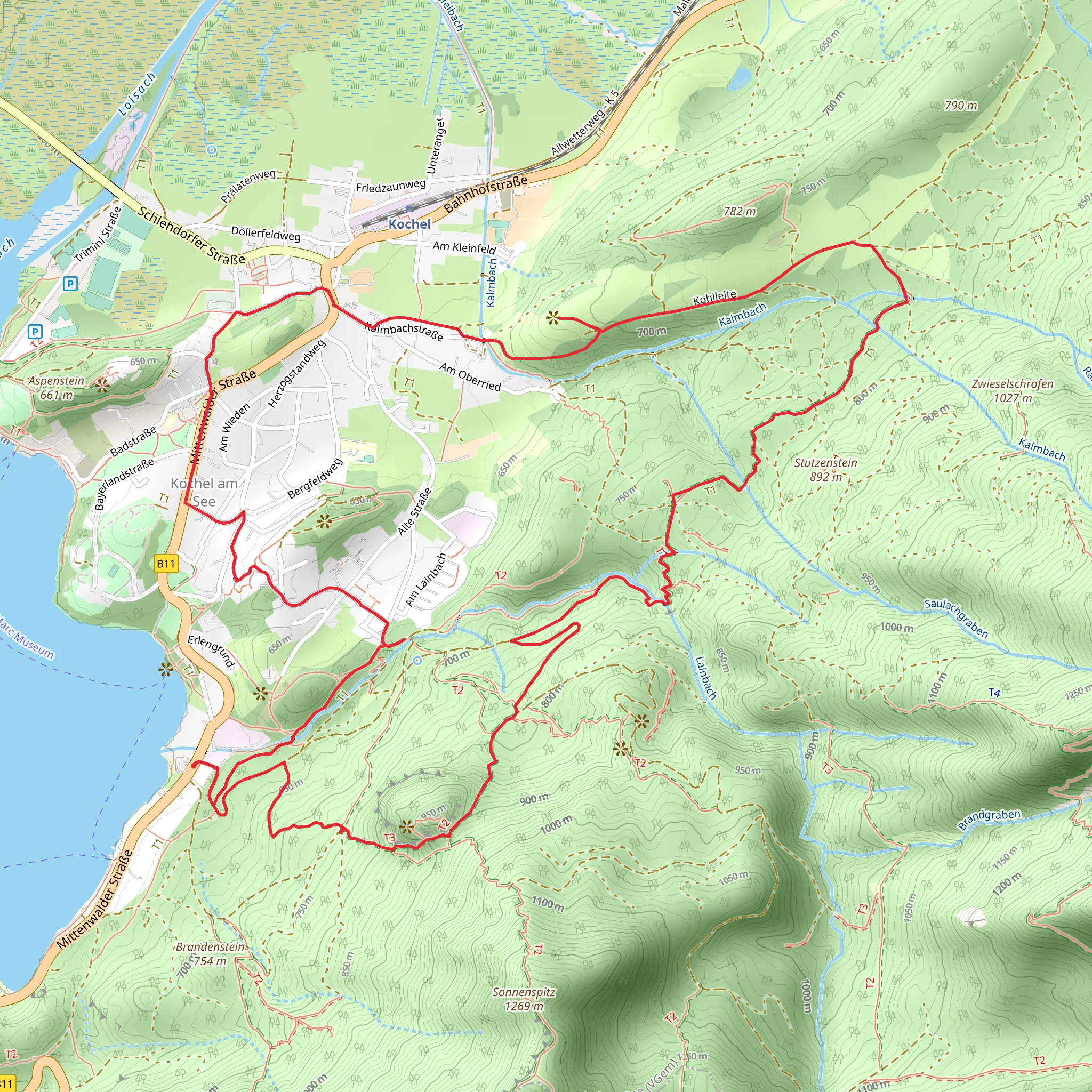 Lainbach via Wasserfall Runde mobile static map