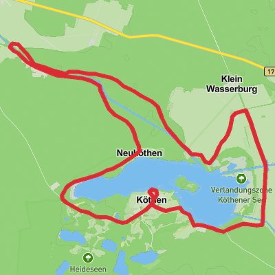 Kothener See and Dahme Umflutkanal Loop mobile static map