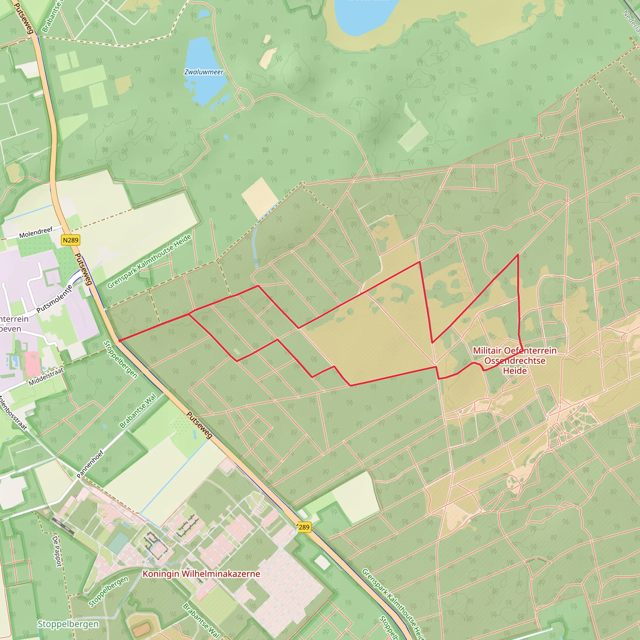 Grenspark De Zoom Loop mobile static map