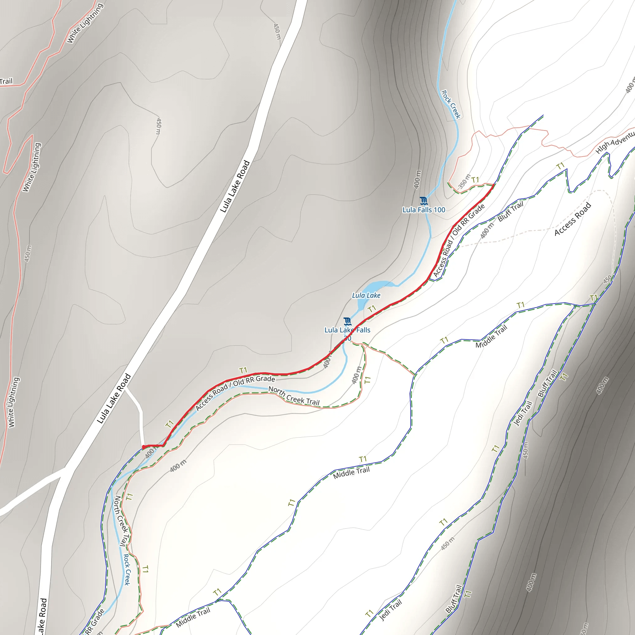 Access Road - Old RR Grade mobile static map