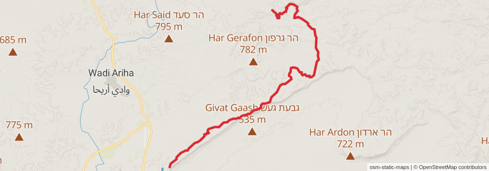 Israel National Trail stage 42 Map