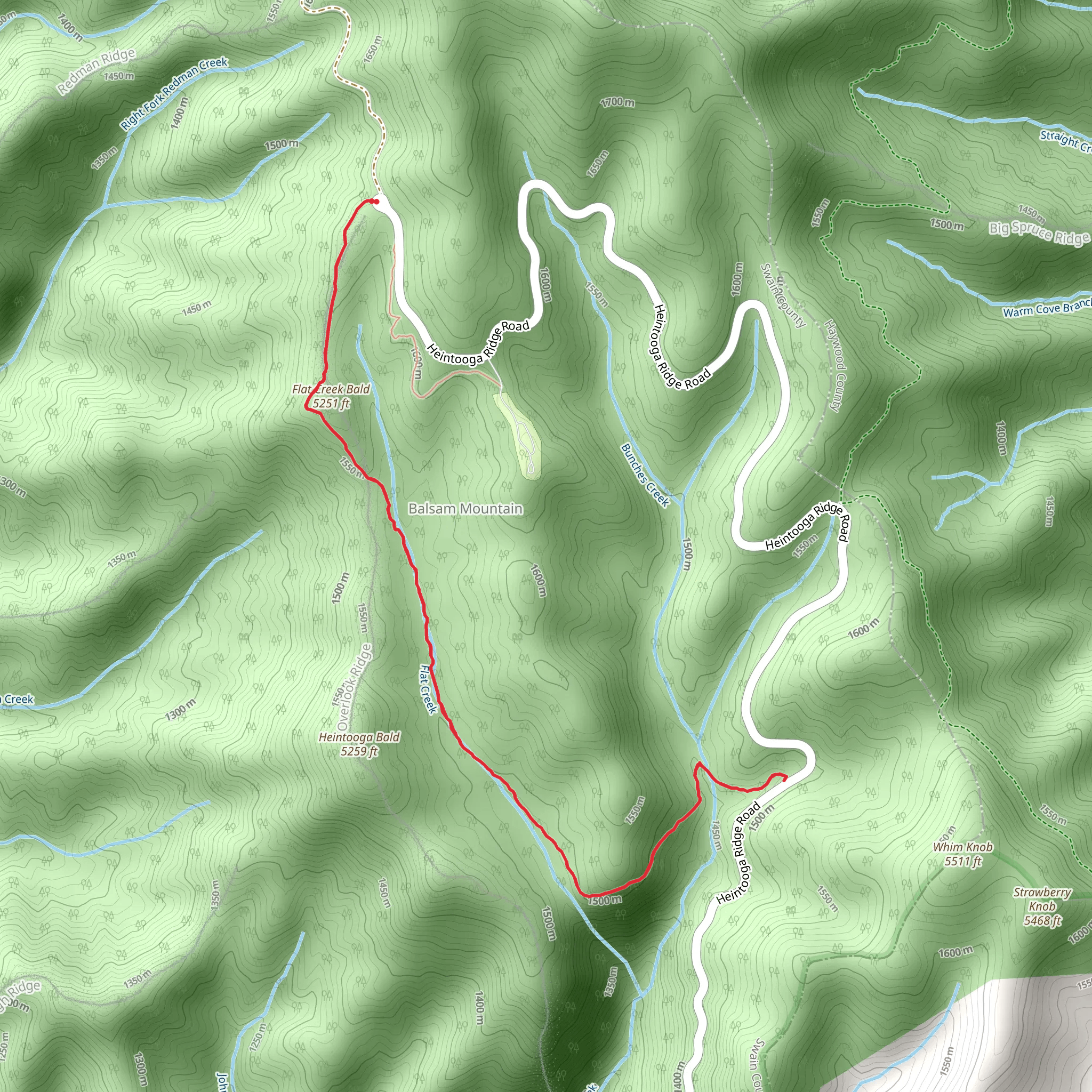 Flat Creek Trail mobile static map