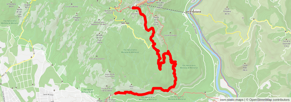 GR 6 Sendero de Montserrat stage 4 Map
